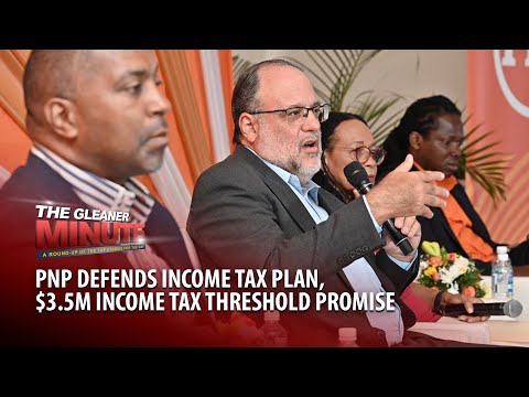 YouTube video thumbnail: THE Gleaner Minute: PNP Defends Income tax Plan | Party Supporters Urged to Abide by Road Rules