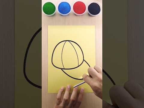 Sand painting hat #art #shorts #sandart