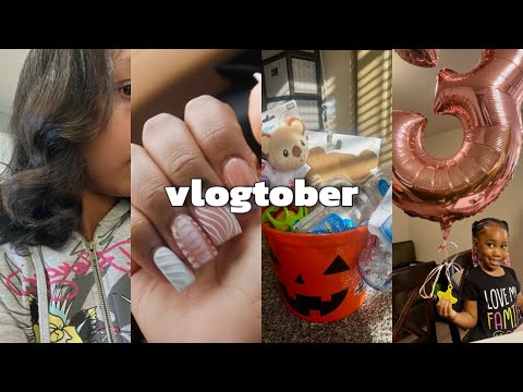 Mini Q&A, Shopping with Bae, Making Boo Baskets, Self care, Ryleigh Turns 3! | vlogtober 🎃