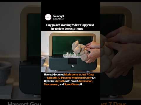 Harvest Gourmet Mushrooms in Just 7 Days — Sproushi AI-Powered Mushroom Grow Kit.. #ai #tech #robot