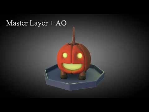 3D Pumpkin Character Model - Turntable Cover Image