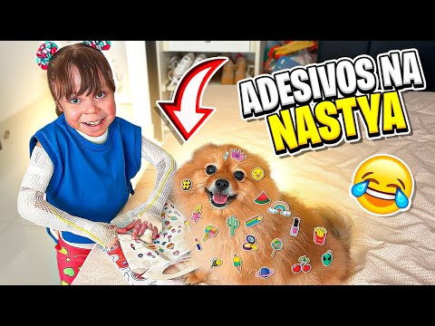 ELOAH COLOCOU VÁRIOS ADESIVOS EM SUA CACHORRINHA NASTYA !