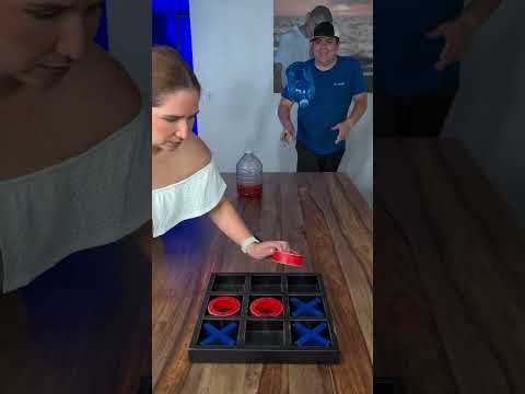 Big Bottle Flip Tic Tac Toe ❌⭕ #shorts #games #newengland