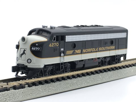 N Scale Bachmann Norfolk Southern EMD F7 Diesel Locomotive Demo