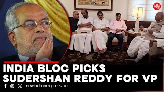 INDIA bloc names former Supreme Court Judge B Sudershan Reddy as Vice‑Presidential candidate