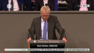 Rede zur Änderung des Rennwett- und Lotteriegesetzes