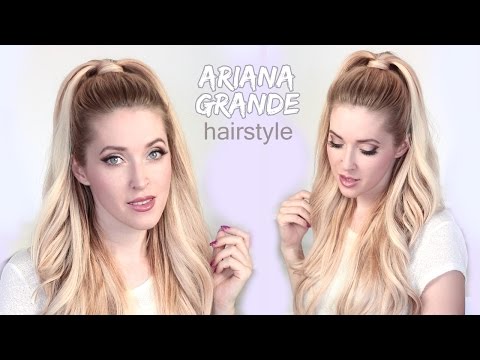 Ariana Grande hair tutorial ❤ Half ponytail hairstyle with extensions