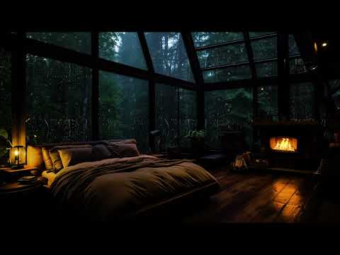 Rainstorm Sounds on Window for Relaxing, Deep Sleep 🎧 Nature White Noise 🌙 Healing Sleep