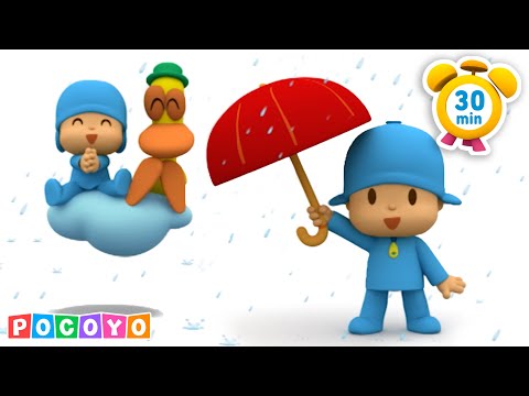 ☔ Pocoyo'nun yağmurlu günü! 🌧️ (30 dakika)| Pocoyo 🇹🇷 Türk Resmi Kanal | Çocuklar için Çizgi Filmler