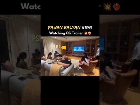 PAWAN KALYAN with Team Watching  OG Trailer💥#pawankalyan #sujeet #thaman #priyankamohan #sriyareddy