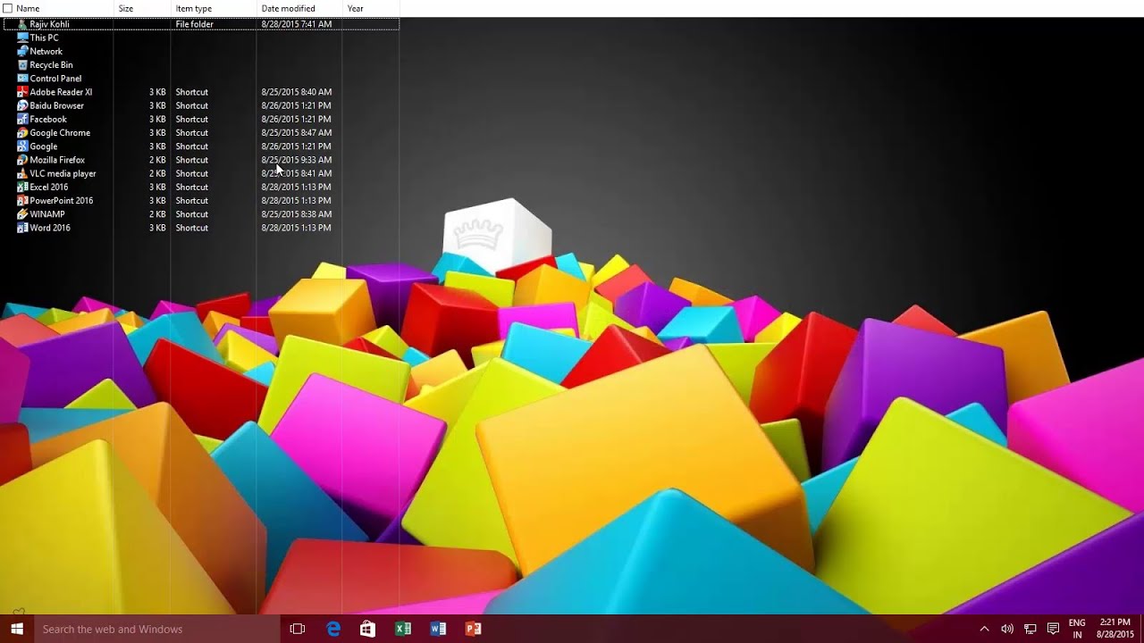 How to Change Desktop Icon View To List or Details - Microsoft Windows 10 The Teacher