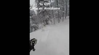 Powder skiing #lefornet #valdisere . Awesome even with the tumble! Thanks Jimmy for the video!