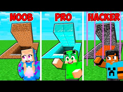 Bunker SEGURO De NOOB VS PRO vs HACKER no Minecraft