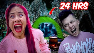 24 Horas ACAMPANDO SALE MAL !!