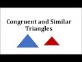 Triangles: Similarity and Congruence Concepts