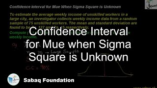 Confidence Interval for Mue when Sigma Square is Unknown