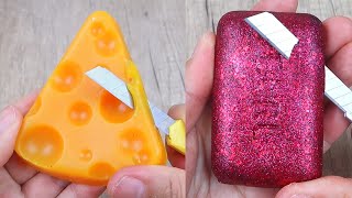 Relaxing Soap Cutting ASMR. Satisfying Soap and lipstick cutting. Corte de jabón - 1110
