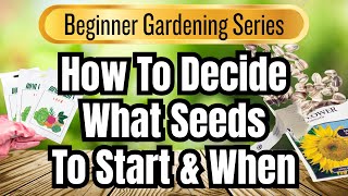🌱 How to Decide WHAT Seeds to Start & WHEN | Beginner Gardening Series #4