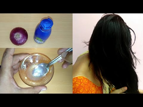 प्याज़ और नारियल तेल से 10 दिन में बालो को लंबा और घना बनाये/Long,silky hair by onion.