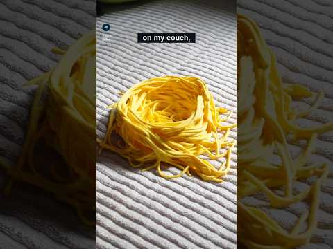 I have spaghetti on my couch.