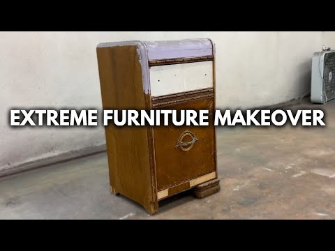 Can This Trashed Nightstand Be Saved? | Stunning Art Deco Makeover