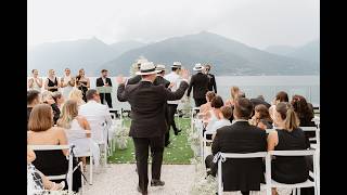 Welcome Drink kurz vor der Zeremonie an der Villa Porta am Lago Maggiore mit Dj Marlon Violine & Sax