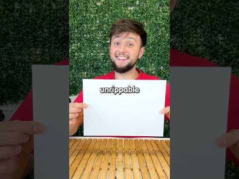 I Tested The Unrippable Paper!