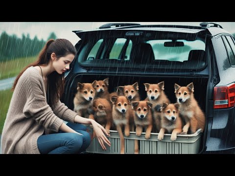 Cô gái đẹp thật tốt bụng giải cứu các bé cún.