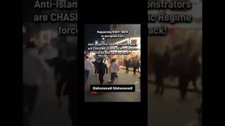 Anti Islam protesters chase down Islamic regime forces and fighting back in occupied Iran
