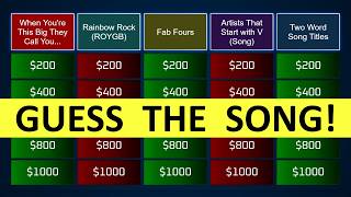 Guess the Song Jeopardy Style | Quiz #106