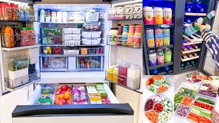 ULTIMATE REFRIGERATOR ORGANIZATION | Satisfying Clean and Fridge Restock Organizing | Relaxing Video