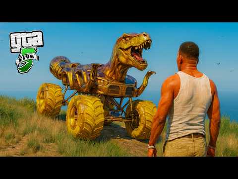 COLECIONANDO VEÍCULOS de DINOSSAURO no GTA 5 !