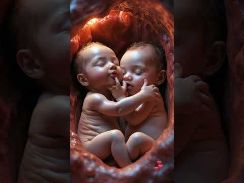Twin Fetuses Embrace Inside the Womb – Magical Prenatal Scene ✨