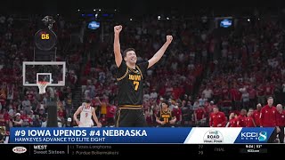 Iowa extends March Madness run with improbable win over Nebraska