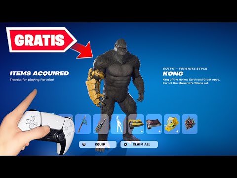 Como CONSEGUIR la SKIN de KONG y MECHAGODZILLA GRATIS en FORTNITE 🎁✅ Skin de la Tienda Gratis