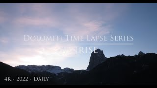 Dolomiti, Val Gardena, Italy | Timelapse Series 365 | Sunrise 2023.12.24 | Livestream, Weather 4k