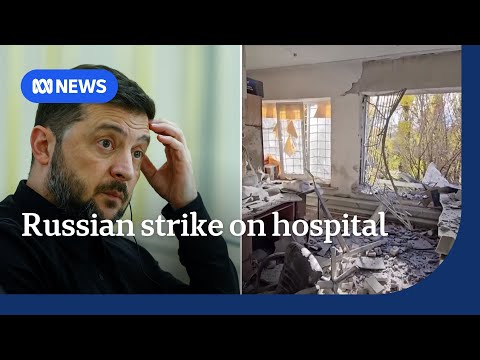 YouTube video thumbnail: Zelenskyy Labels Kremlin a Terrorist Group After Russian Strike on Children’s Hospital