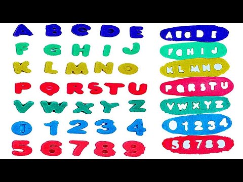 Learn Alphabets & Numbers with Play Doh Colors