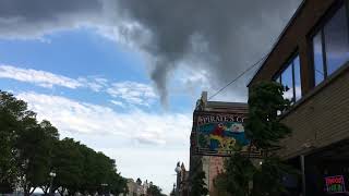 Memorial Day storm 3 2021 Menominee Michigan tornado like clouds