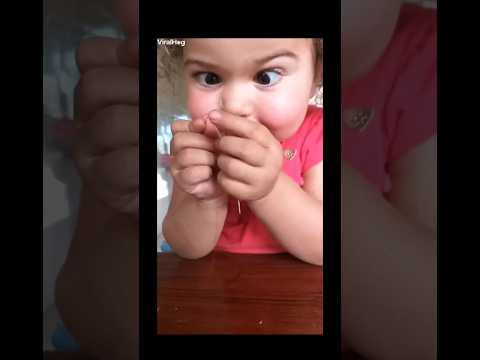 Try not to laugh || 🤣 kid vs thread needle || #shorts