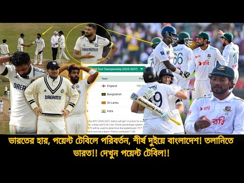 ভারতের হারে সুখবর পেল বাংলাদেশ, শীর্ষে ইংল্যান্ড, টেস্ট চ্যাম্পিয়নশিপের পয়েন্ট টেবিলে পরিবর্তন | ICC