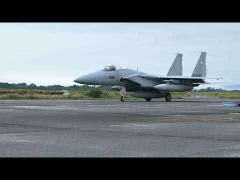 F-22A Raptors, F-15J Eagles & F-35B Lightning IIs at Nyutabaru Air Base, Japan