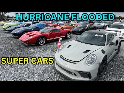 Rows of Hurricane Flooded Super Cars Florida Copart Going Cheap?