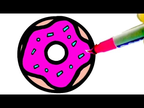 Donut 🍩 How to Draw a Donut from a Circle | Easy Drawing for Kids 🎨 fun drawing idea