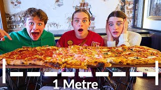 ONE METRE PIZZA EATING Challenge By The Norris Nuts