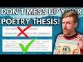 Crafting Effective Poetry Thesis Statements