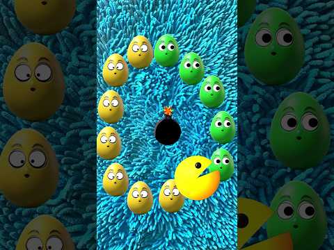 HAHA PacMan Eat Eggs Suprise Crazy #funny #shorts