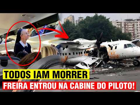 Freira INVADE cabine do piloto e SALVA 312 pessoas de acidente de avião!  IMPEDE DE CAIR!