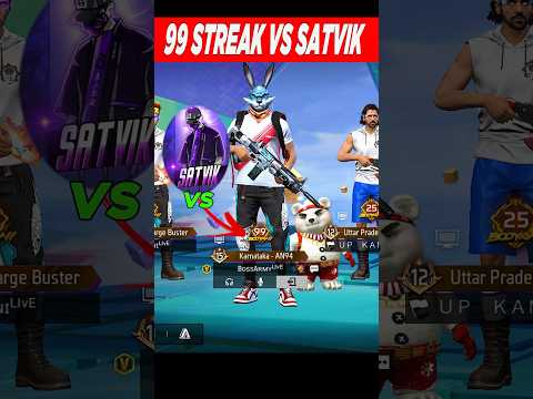 99 BOOYAH STREAK🏆 TOP 1🥇 OR और सामने आ गया SATVIK🤬अब क्या होगा😲 #shorts #short