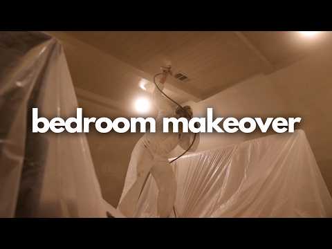 DIY Bedroom Makeover On A Budget | HVLP Spray Painting | Bedroom Design